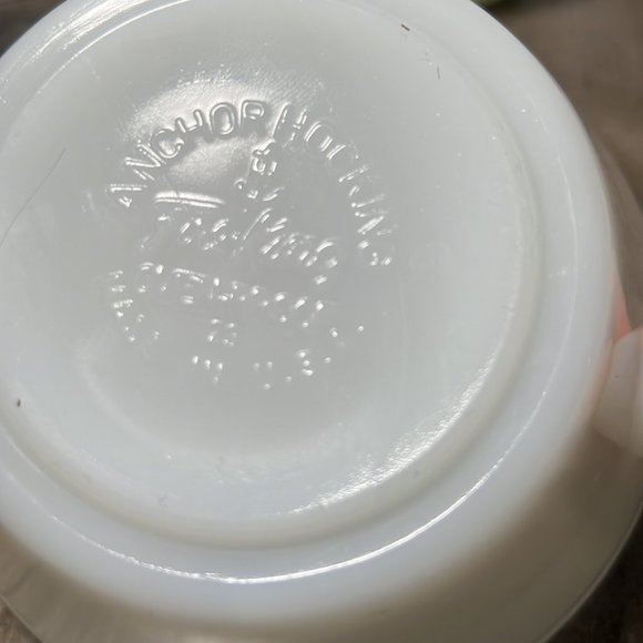 Fire King Dining Vintage Anchor Hocking Fire King Milk Glass Soup Bowls Cups 3sets Poshmark